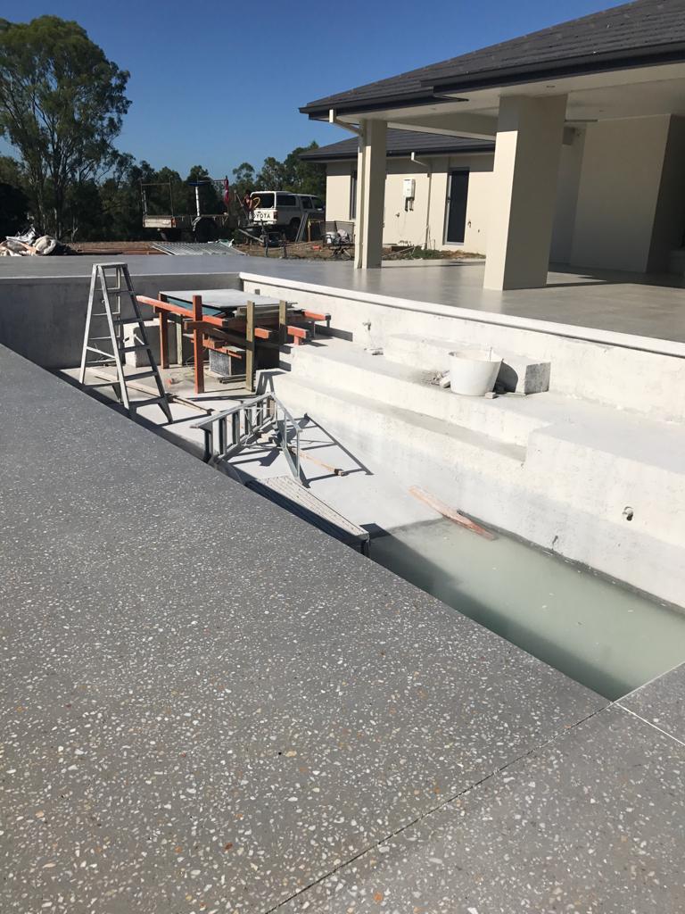 Concrete Pool Surrounds Honed Bundaberg